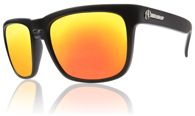 Electric Knoxville Sunglasses Matte Black Grey Fire Chrome