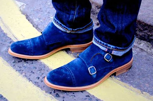 blue suede shoes style