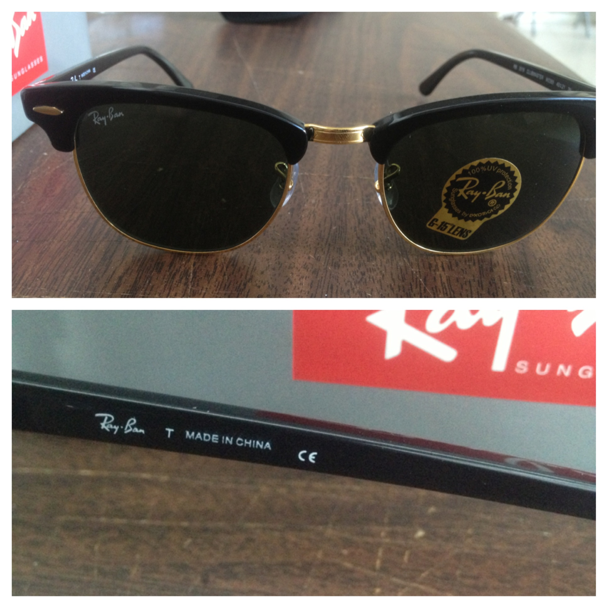 ray-ban clubmasters made in china