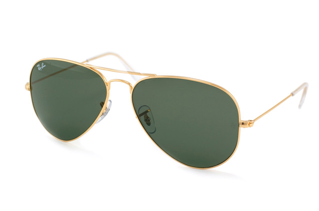 ray ban rb3025 l0205 gold aviators sunglasses