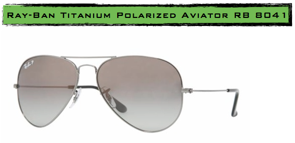 ray ban titanium polarized aviator rb8041