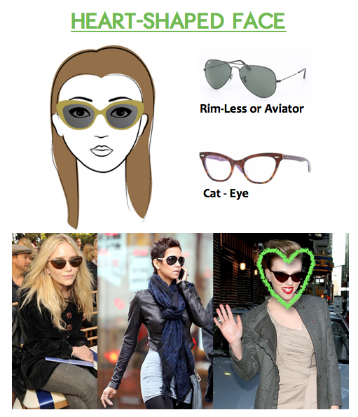 Sunglasses for heart shaped faces