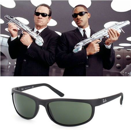 men in black ray bans