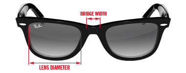 how to measure ray ban aviator lenses