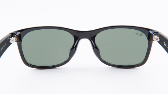 black frame sunglasses