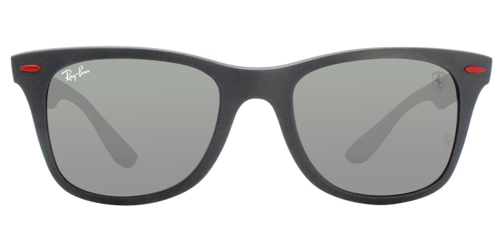 RAY BAN FERRARI LIMITED EDITION RB4195M GREY / GREY LENS MIRROR SUNGLASSES