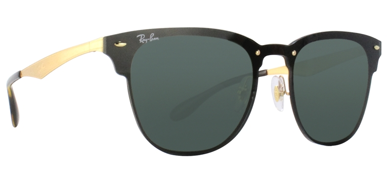 RAY BAN BLAZE CLUBMASTER RB3576N GOLD - Sunglasses and Style Blog ...