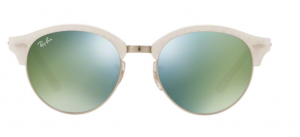 RAY-BAN ROUND CLUBMASTER RB 4246 TOP WRINKLED WHITE