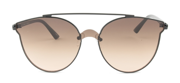 Oval 2604 Black / Brown Lens Sunglasses