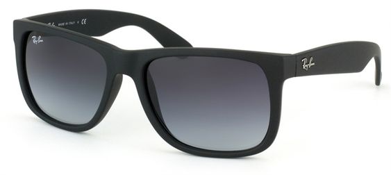 RAY BAN BLACK JUSTIN SUNGLASSES RB4165 601/8G