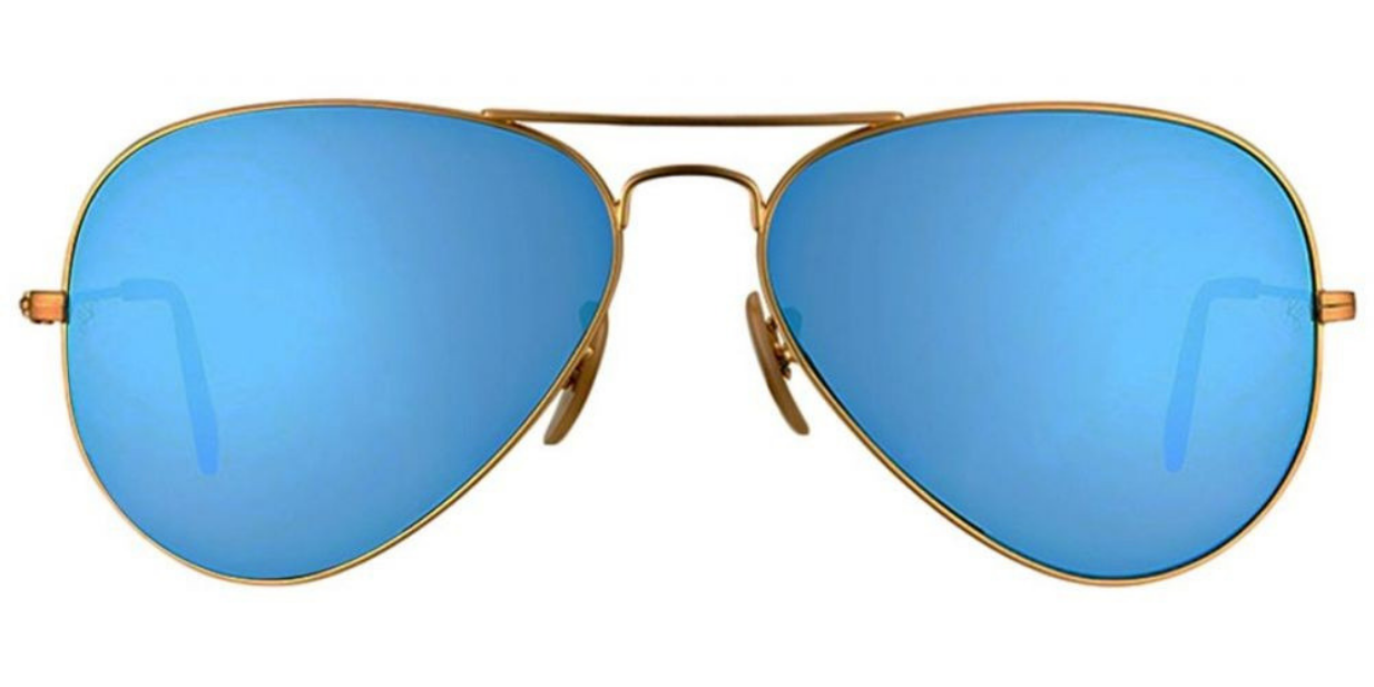 Ray Ban Polarized Blue Mirrored Aviators Sunglasses Rb 3025 1124l