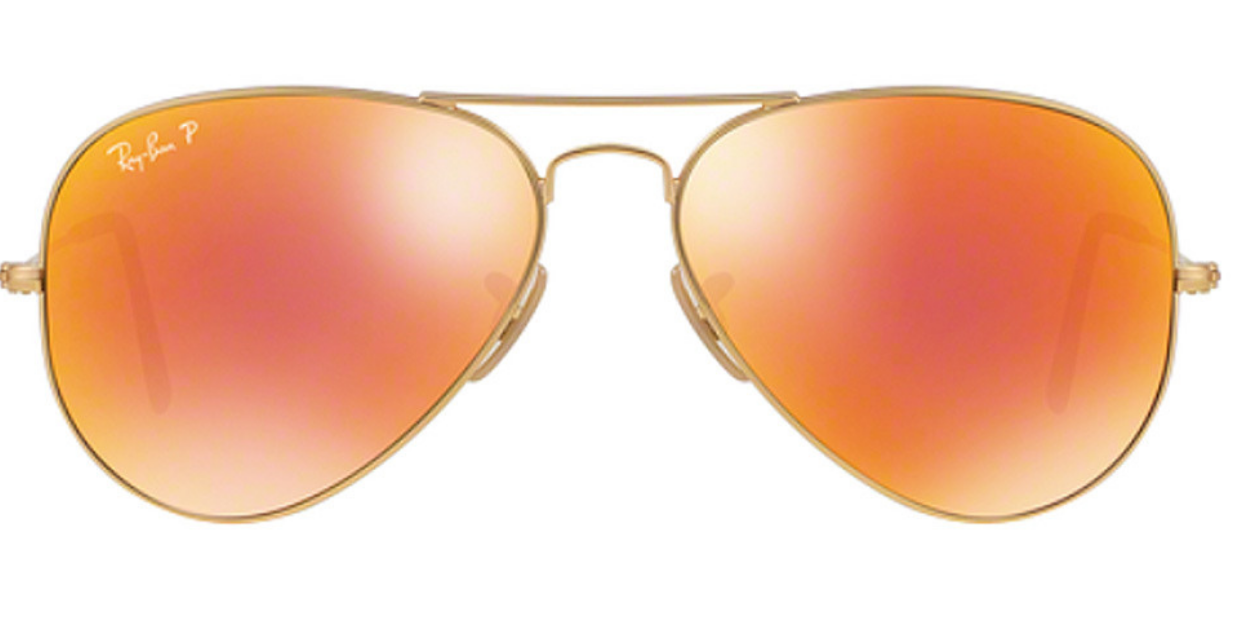 Raybanaviatormattegoldorangemirroredsunglassesrb30251124d Sunglasses And Style Blog