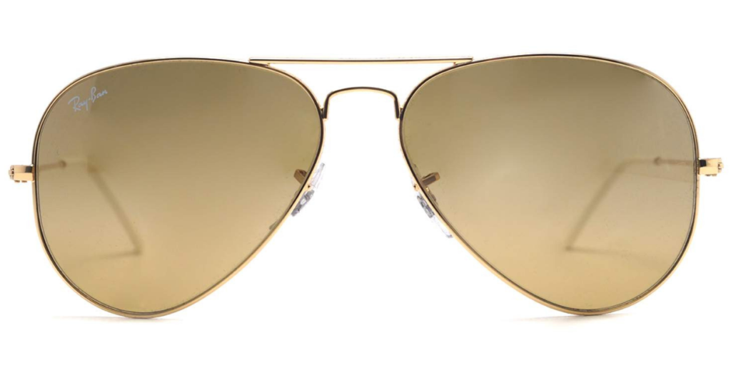 ray ban aviator brown shade