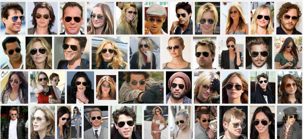 celebs wearing ray bans