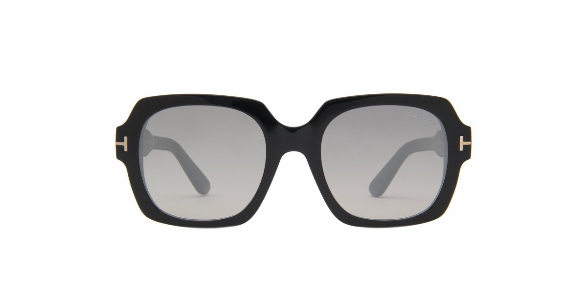 Tom Ford - Shiny Black : Smoke Mirror - Non Polarized