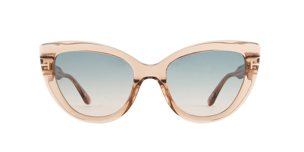 Tom Ford - Shiny Light Brown : Gradient Green - Polarized