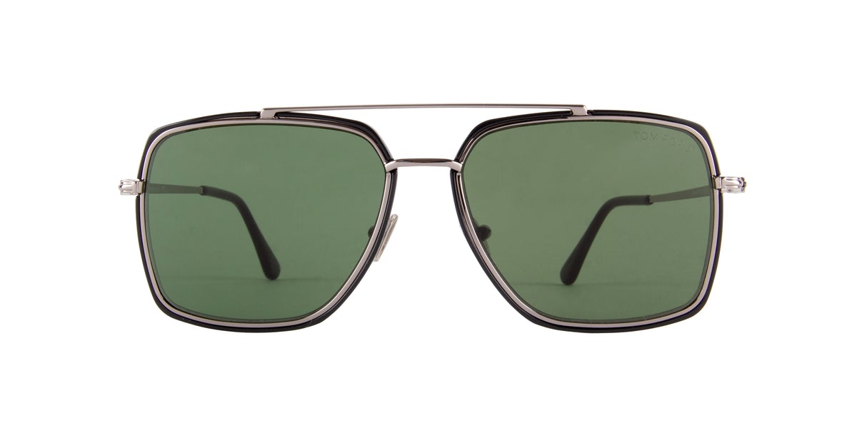 FT0750 - SHINY BLACK / GREEN - NON POLARIZED