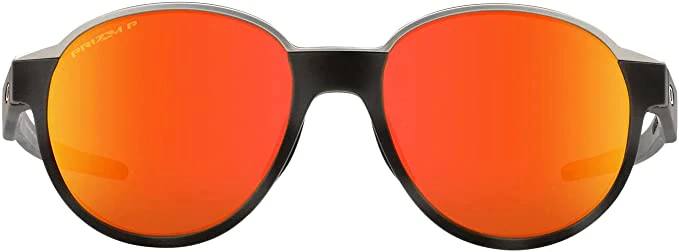 Oakley Men's OO4144 Coinflip Round Sunglasses, Matte Black Camo:Prizm Ruby Polarized